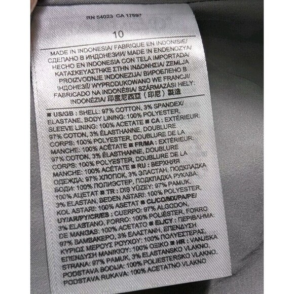 Banana Republic Gray Button Blazer Jacket Size 10 - Picture 4 of 7